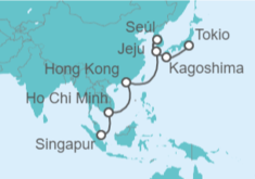Itinerario del Crucero Japón, Vietnam - Silversea