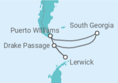 Itinerario del Crucero Chile, Georgia del Sur y Antártida - Silversea