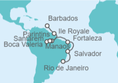 Itinerario del Crucero Brasil - Silversea