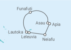 Itinerario del Crucero Fiji - Silversea