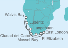 Itinerario del Crucero Namibia y Sudáfrica - Silversea