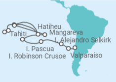 Itinerario del Crucero Polinesia Francesa y Chile - Silversea