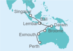 Itinerario del Crucero Vuelta al Mundo 2026: Desde Perth a Singapur - Silversea