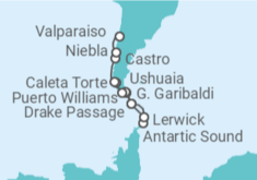 Itinerario del Crucero Antártica, Argentina y Chile - Silversea