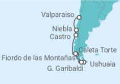 Itinerario del Crucero Chile - Silversea