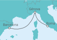 Itinerario del Crucero Civitavecchia,Genoa,Barcelona - MSC Cruceros