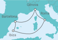 Itinerario del Crucero Italia, España - MSC Cruceros