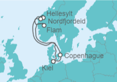 Itinerario del Crucero Fiordos Noruegos - MSC Cruceros