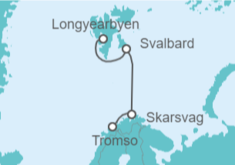 Itinerario del Crucero Fiordos Noruegos y Cabo Norte - Silversea