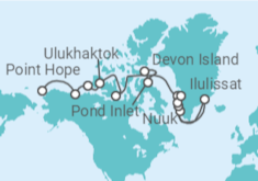 Itinerario del Crucero Desde Nuuk (Godthab) a Nome, Alaska - Silversea