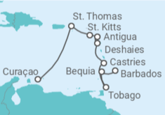 Itinerario del Crucero Caribe Sureste - Silversea