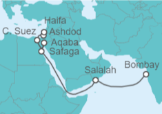 Itinerario del Crucero Vuelta al Mundo 2026: De Bombay a Haifa - Silversea