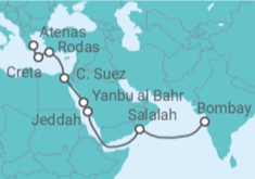 Itinerario del Crucero Omán, Arabia, Saudí y Grecia - Silversea