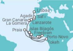 Itinerario del Crucero Islas Canarias - Silversea
