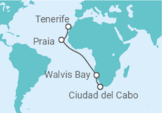 Itinerario del Crucero Cabo Verde y Sudáfrica - AIDA