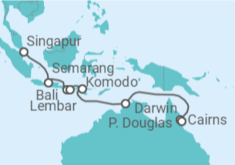 Itinerario del Crucero Indonesia y Australia - Silversea