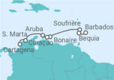 Itinerario del Crucero Caribe Sureste - Silversea