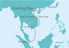 Itinerario del Crucero Vuelta al Mundo 2025: Desde Hong Kong (China) a Singapur - Silversea