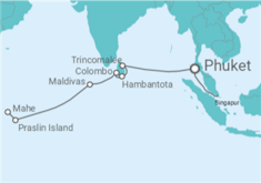 Itinerario del Crucero Vuelta al Mundo 2025: Desde Singapur a Mahe - Silversea