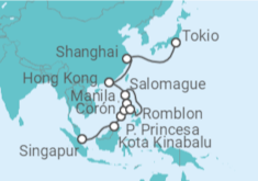 Itinerario del Crucero Malasia, Filipinas y China - Silversea