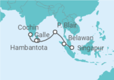 Itinerario del Crucero Sri Lanka e Indonesia - Silversea