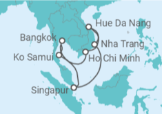 Itinerario del Crucero Tailandia y Vietnam  - Silversea