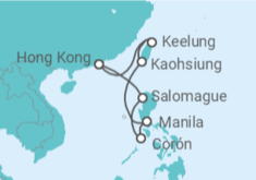 Itinerario del Crucero Taiwán y Filipinas - Silversea