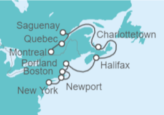 Itinerario del Crucero Canadá - Silversea