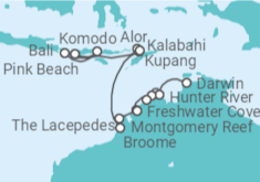 Itinerario del Crucero Australia e Indonesia  - Silversea