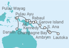 Itinerario del Crucero Indonesia e Islas Salomón - Silversea
