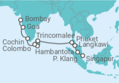 Itinerario del Crucero Malasia, Tailandia y Sri Lanka - Silversea