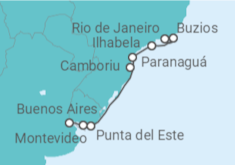 Itinerario del Crucero Desde Buenos Aires (Argentina) a Río de Janeiro (Brasil) - Silversea