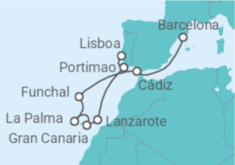 Itinerario del Crucero Costas majestuosas - Regent Seven Seas