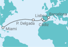 Itinerario del Crucero España, Portugal - NCL Norwegian Cruise Line