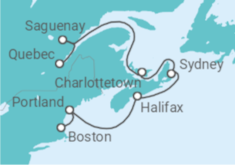 Itinerario del Crucero Canadá - NCL Norwegian Cruise Line