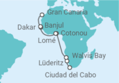 Itinerario del Crucero Sudáfrica, Namibia - Seabourn