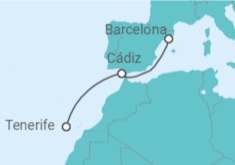 Itinerario del Crucero España - Costa Cruceros