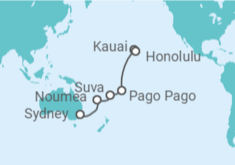 Itinerario del Crucero De Sydney a Honolulu - Disney Cruise Line