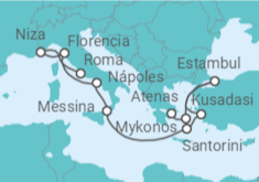 Itinerario del Crucero El Mediterráneo - NCL Norwegian Cruise Line