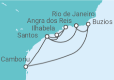 Itinerario del Crucero Brasil - Costa Cruceros