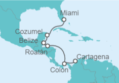 Itinerario del Crucero Colombia, Panamá, Honduras, Belice - Silversea