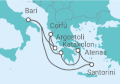 Itinerario del Crucero Italia, Grecia - TI - MSC Cruceros