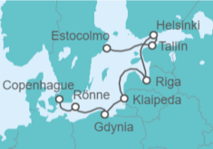 Itinerario del Crucero Capitales Bálticas - Silversea