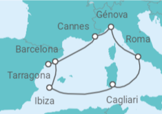 Itinerario del Crucero España, Italia, Francia - MSC Cruceros