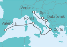 Itinerario del Crucero Italia, Grecia, Croacia - MSC Cruceros