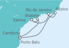 Itinerario del Crucero Brasil - Costa Cruceros