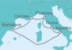 Itinerario del Crucero Desde Roma  - NCL Norwegian Cruise Line