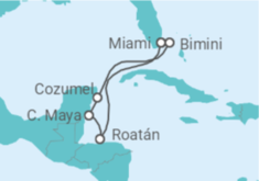 Itinerario del Crucero Honduras, Méjico y Bahamas - Virgin Voyages