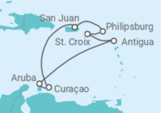 Itinerario del Crucero Cartagena, Aruba, Antigua y Más - Virgin Voyages