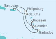 Itinerario del Crucero Santa Lucía, St. Maarten y Barbados - Virgin Voyages